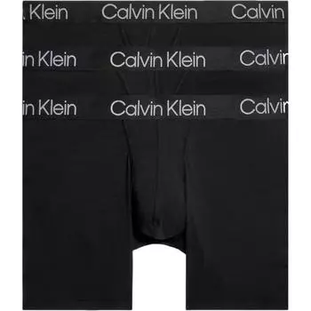 Calvin Klein Трусы-боксеры, 3 шт. в упаковке, удобное жаккардовое нижнее белье, мужское нижнее белье, черное 000NB2971A-7V1 S