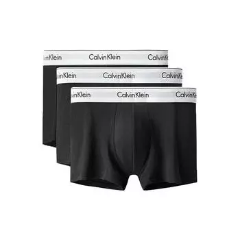 Calvin Klein Трусы-боксеры из хлопка с логотипом, 3 пары, мужское нижнее белье, черные NB1085001 M