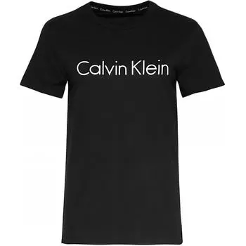 Calvin Klein Удобный топ с короткими рукавами и принтом в виде букв Color Block, женский черный 000QS6105E-001 XS