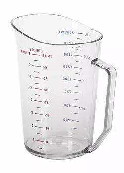 Cambro 200MCCW емкостью 2 кварты, мерный стакан для жидкости Camwear из прозрачного поликарбоната (200MCCW135)