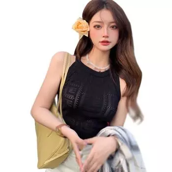 Camisole Top Корейский стиль Сплошной цвет для досуга Шоппинг Вечеринка