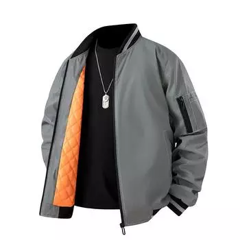 Camouflage Coat Men s Spring, Autumn and Winter Korean Style Standing Collar Teenager XS