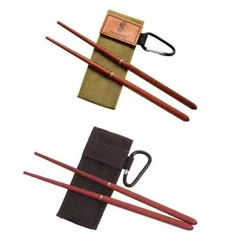 Camping Dinnerware Outdoor Tableware Folding Chopsticks Telescopic Chopsticks Tableware Chopsticks khaki-1pair