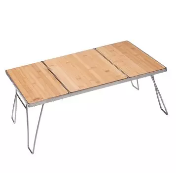 CAMPING MOON Grill Table for IGT Field Rack Ground Rack All Stainless Steel with Storage Bag CK-1+P25
