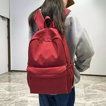 Campus Backpack Women s Printed Backpack Junior High School Student School Bag Large Capacity Sports Backpack чёрный