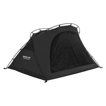 CAMVIL GODONG Conch Dome Внутренний хлопок Easy No For 4 Free Storage Bag Подстилка в комплекте Палатка, Палатка, Палатка, Палатка, Палатка, Установка, Легкая, чёрный