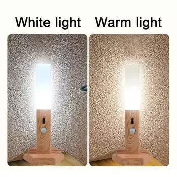 Can charging LED LED night light smart sports sensor flashlights mimic wooden daily home porch sensor light