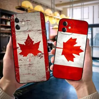 Canadian Flag Phone Case For Apple Iphone 14 Pro 13 Mini 11 12 Max Xr X Xs 6 6s 7 8 Plus Shockproof Back Cover iPhone6 6s