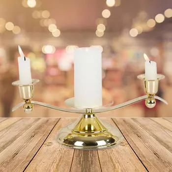 Candle Display Holder, Pillar Stand for Home Decor золотой