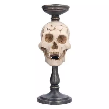 Candle Holder Resin Durable Terrifying Skull Halloween Supplies for Home Decorations