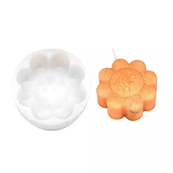 Candle Molds Portable Reusable 3D Silicone Casting Moulds Halloween Candles Making Crafting Handicraft Tool Decoration sun