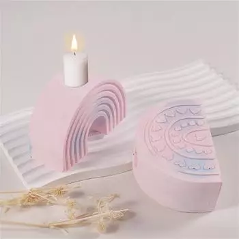 Candlestick Mould Easy To Fall Off Silica Gel White Pottery Mold Candlestick Silicone Mold Easy To Clean Durable Soft