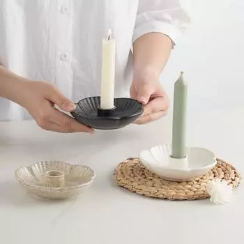 Candlestick retro ceramic aromatherapy candle holder candlelight dinner Nordic style home decoration ornaments MZ Candle Holder - Veneer