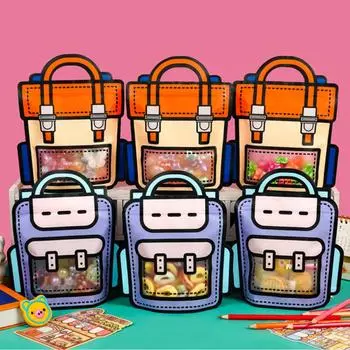Candy Bag Handheld Design Casual Collocation Rich And Colorful Popular Lovely There Must Be Candy Plastic Zipper Bag Gifts Bag Orange 18 X 216CM&Composite Material