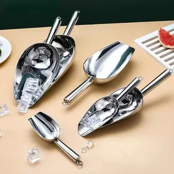 Candy Bar Buffet Commercial Scoops Bar Home Ice Scovel Food Flow Candy Scoop New Stainless Steel Ice Scraper 8IN