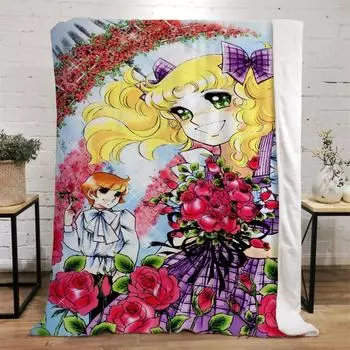 Candy Candy Плед Диван Зимний Домашний Интерьер Пушистые Мягкие Одеяла King Size Вязаный Плед Микрофибра Постельное Белье Пляжное Полотенце 30x40in