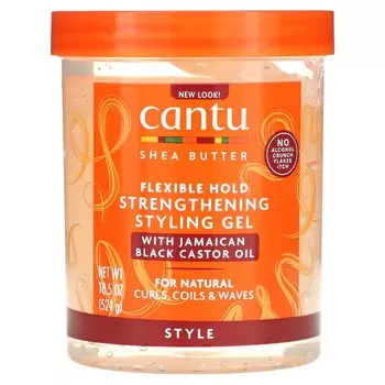 Cantu, масло ши, гель для укладки волос с эластичной фиксацией, 524 г (18,5 унций)