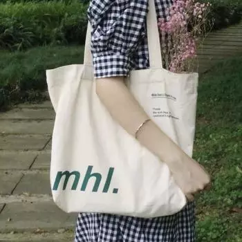 Canvas Bag Zipper Bag UGH Shoulder Shopping Class Shopping Cloth Bag Wholesale Handbag Large Capacity Literary Mhl dark green with zipper