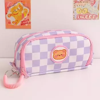 Canvas Pencil Case Large Capacity Stationery Storage Bag Pen Case Pencil Bag Student style A