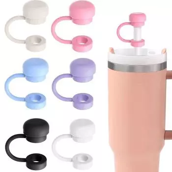 Cap Protector Straw Cover Cap Good Sealing Straw Tips Lids Suitable for 8-10mm Straw хаки