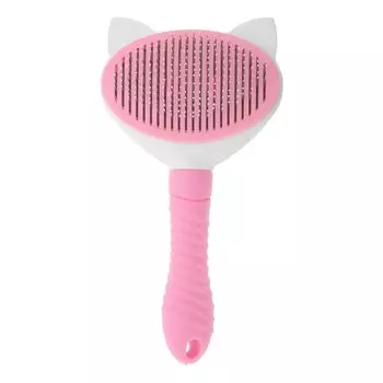 CAPASTEC Pet One Push Cat Dog Полностью щадящая для шерсти длинная короткая пуходерка для собак и для кошек Pill Pet Pink Brush, Тип, Щетка, Щетка, Моющаяся,