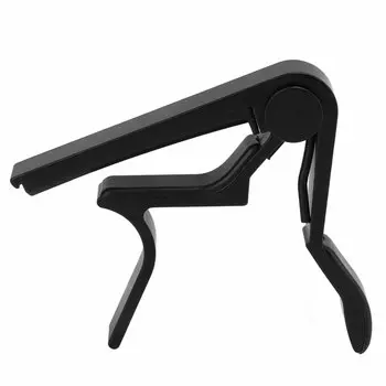 Capo Quick Release String Clamp Accessory Set Kit with 5Pcs Guitar Pick for Bass BanjoBlack чёрный