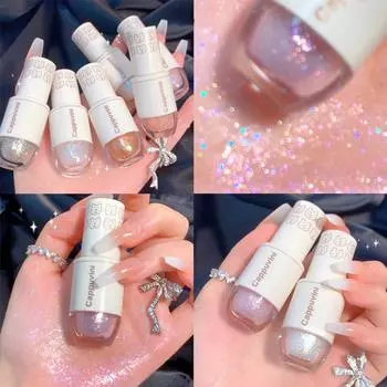 CAPPUVINI Glitter Diamond Liquid Eyeshadow Sparkle Shine Metal Eye Makeup 6 цветов