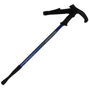CapTain STag Feel Bosco Trekking STick T Grip Three STage Slide Type M 9838 Blue Only One [Trekking Pole Shape T Type]