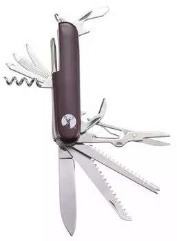 CAPTAIN STAG Multitool Многофункциональный инструмент CS Multitool 13 функций с кольцом для ключей UM-1534 серебряный