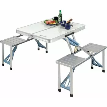 CAPTAIN STAG Table Laforet DX Алюминиевый стол для пикника UC-9 серебряный