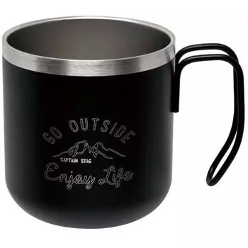 Captain Stag Ue 3627 [Monte Double Stainless Steel Mug 300 Black]