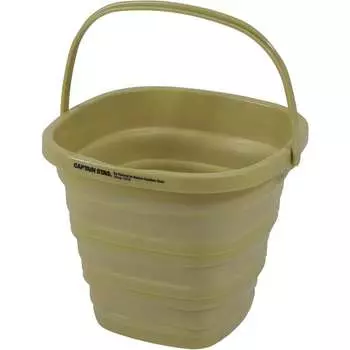 Captain Stag Uw 1534 [Bucket Folding Bucket Folding Soft Bucket Storage Compact Khaki]