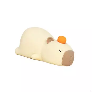 Capybara Night Light Lamp Mini USB Charging Desk Silicone Home Ornament for