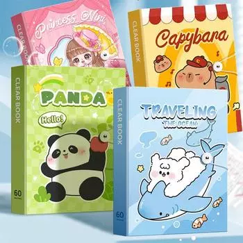 Capybara Panda A4 File Folder Bag 30/40/60 Pockets Document Folder A4 File Organizer School Office 30 pocket-Style B