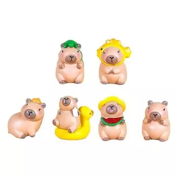 Capybara Pvc Model Ornament With Hat Wearing Appearance Design Gifts For