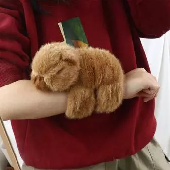 Capybara Rodent Slap Bracelet Series Simulation Cute Doll Plush Doll Slap Bracelet Soft Wrist Style Capybara Plush Wrist Band