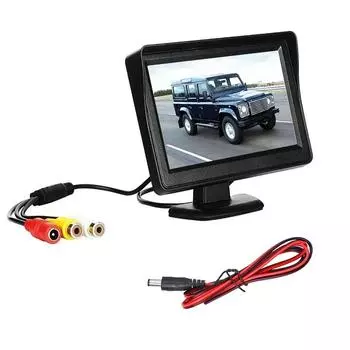 Автомобильные мониторы 4.3 HD Экран TFT ЖК-цифровые дисплеи Двусторонний ввод Солнцезащитные козырьки Мониторы для камер заднего вида Автомобильные видеоплееры CHINA