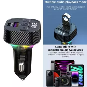 Car 5.3 Transmitters Wireless Music Receiver Auto MP3 Player PD30W USB Fast Chargers Adapters Car Access