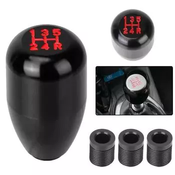 Car Accessories Racing 5 Speed Gear Shift Knob Aluminum Alloy JDM MT Gear Stick Shifter For Manual Transmission Replacements чёрный