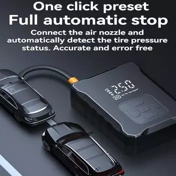 Car Air Compressor Precise Inflation Portable Car Air Compressor LCD Display Digital Automobile Tire Pump for Motorcycle Bicycle