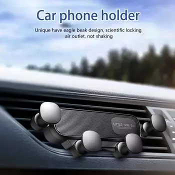 Car Air Vent Universal Phone Holder with Hook Clip Air Vent Mount 360 Rotation Universal Mobile Phone Mount чёрный