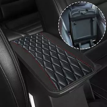 Car Armrest Cover Mat Universal Waterproof Car Interior Box Comfortable Armrest Slip Mat Pad Non Central Accessorie Z6S4 чёрный