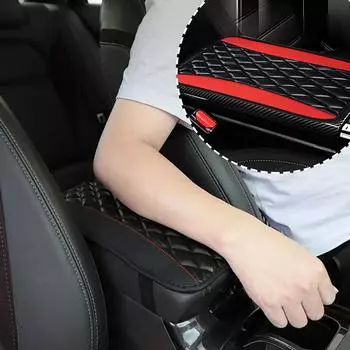 Car Armrest Cover Mat Universal Waterproof Car Interior Box Central Accessories Armrest Pad Comfortable Mat Non Sli T5B4 чёрный