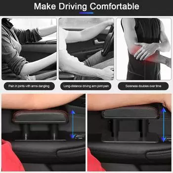 Car Armrest Elbow Support Door Hand Arm Rest Anti-fatigue Hand Rest Cushion Pad Adjustable чёрный