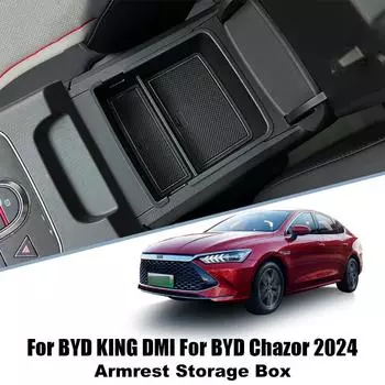 Car Armrest Storage Box For BYD KING DMI Chazor 2025 Center Console Organizer Tray Auto Modified Accessories Decorate Tools