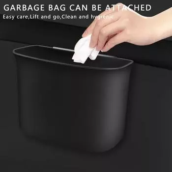Car Backseat Storage Box Car Trash Can Multifunctional Car Storage Organizer Car Dustbin For Most Car Doors Seats Car чёрный