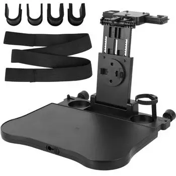 Car Backseat Tray Table Foldable Seat Back Laptop Desk Stable Auto Back Seat Organizer Vehicle Eating Food Tray with Swivel2025 чёрный