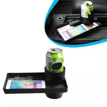Car Cup Holder Tray Food Tray Organizer Drink Holder Car Accessories Trucks SUV Car Interior Decoration Drinking Foor Holders чёрный