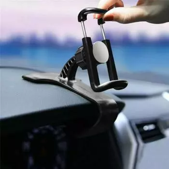 Car Dashboard Clip Mount Phone Holder Stand Universal Cell Phone GPS Support Clip Bracket Rotatable For IPhone X8W0 чёрный