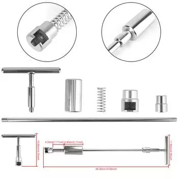 Car Dent Repair Tool Paintless Car Accessories Kit Hand Tools Kit Set Sheet Metal Dent Removal Puller Auto Body Part Mechanical серебряный